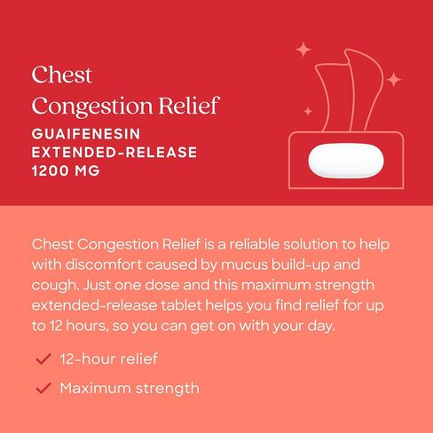 BETR REMEDIES Chest Congestion Relief - Max Strength Expectorant - 1200 MG Guaifenesin Extended-Release - Relieves Chest Congestion, Thins and Loosens Mucus, Immediate & Extended Release - 14 Caplets in Saudi Arabia