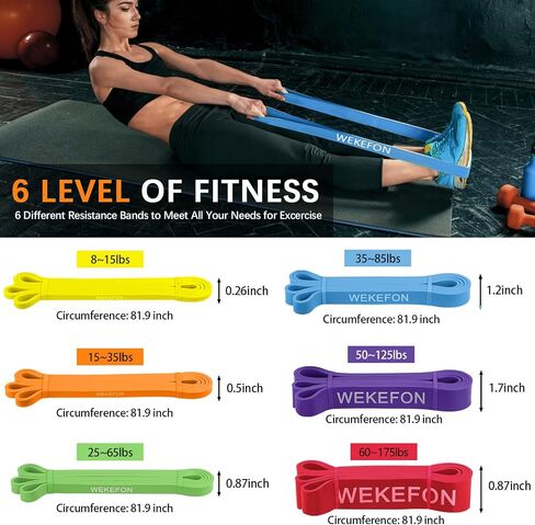 Resistance Bands Set, Pull Up Assist Bands - Stretch Resistance Band - Mobility Band Powerlifting Exercise Bands for Resistance Training, Physical Therapy, Home Workouts in Saudi Arabia