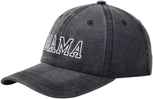 Mama Hat for Women, Washed Cotton Vintage Retro Embroidered Mom Baseball Cap Outdoor in Saudi Arabia