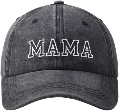Mama Hat for Women, Washed Cotton Vintage Retro Embroidered Mom Baseball Cap Outdoor in Saudi Arabia