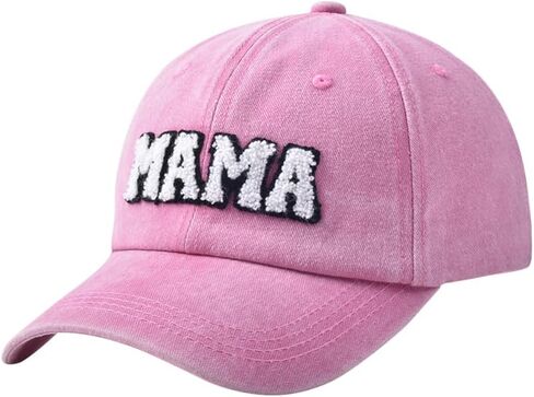 Mama Hat for Women, Washed Cotton Vintage Retro Embroidered Mom Baseball Cap Outdoor in Saudi Arabia
