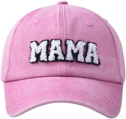 Mama Hat for Women, Washed Cotton Vintage Retro Embroidered Mom Baseball Cap Outdoor in Saudi Arabia