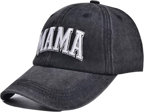 Mama Hat for Women, Washed Cotton Vintage Retro Embroidered Mom Baseball Cap Outdoor in Saudi Arabia