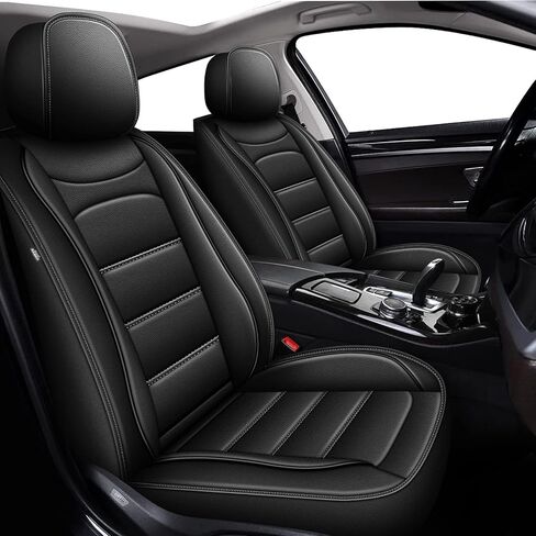 Car Seat Cover Fit for Toyota Tacoma 2016-2024 Crew Cab/Double Cab, Waterproof Faux Leather Vehical Car Seat Cushions Cover(Full Set,Black) in Saudi Arabia