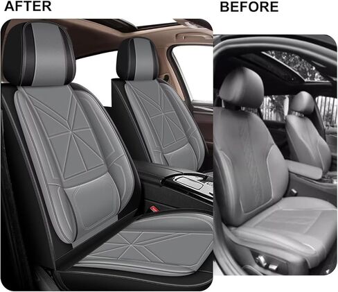 غطاء مقعد السيارة مناسب لسيارة Toyota Tacoma 2016-2024 Crew Cab/Double Cab، غطاء وسائد مقعد السيارة من الجلد الصناعي المقاوم للماء (مجموعة كاملة، أسود) in Kuwait