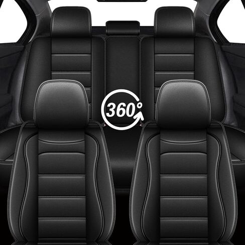 Car Seat Cover Fit for Toyota Tacoma 2016-2024 Crew Cab/Double Cab, Waterproof Faux Leather Vehical Car Seat Cushions Cover(Full Set,Black) in Saudi Arabia