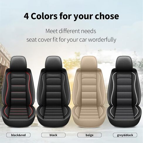 Car Seat Cover Fit for Toyota Tacoma 2016-2024 Crew Cab/Double Cab, Waterproof Faux Leather Vehical Car Seat Cushions Cover(Full Set,Black) in Saudi Arabia