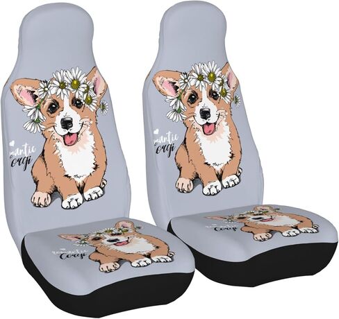 Delerain Car Seat Covers 2pcs, African Pretty Girl Universal Front Car Seats Vehicle Enterior Protector Suitable Fits Most Car Auto SUV Sedan Truck in Kuwait