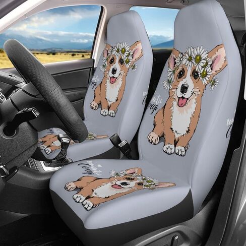 Delerain Car Seat Covers 2pcs, African Pretty Girl Universal Front Car Seats Vehicle Enterior Protector Suitable Fits Most Car Auto SUV Sedan Truck in Kuwait