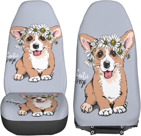 Delerain Car Seat Covers 2pcs, African Pretty Girl Universal Front Car Seats Vehicle Enterior Protector Suitable Fits Most Car Auto SUV Sedan Truck in Kuwait