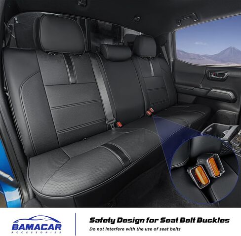 for Toyota Tacoma Seat Covers 2016-2022 2023(Not for New Model After 2023 July) Waterproof Leather for Toyota Tacoma Seat Covers 2016-2022 2023 Toyota Tacoma Accessories Full Set in Saudi Arabia