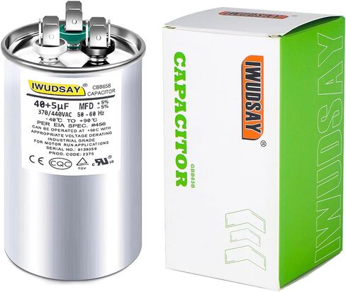 Capacitor Ac Capacitor Cbb65b 40+5 Uf 40/5 Mfd ±6% 370v/440v Dual Run Start Ac Capacitor 40/5 440 Volt,HVAC Capacitor,for Ac Unit Fan Motor Start Or Heat Pump Or Condenser Straight Cool in Saudi Arabia