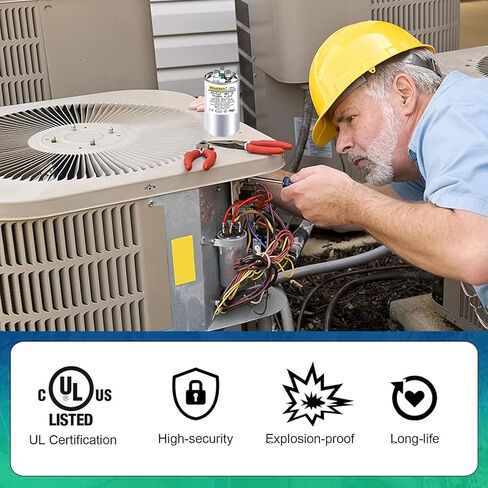 Capacitor Ac Capacitor Cbb65b 40+5 Uf 40/5 Mfd ±6% 370v/440v Dual Run Start Ac Capacitor 40/5 440 Volt,HVAC Capacitor,for Ac Unit Fan Motor Start Or Heat Pump Or Condenser Straight Cool in Saudi Arabia