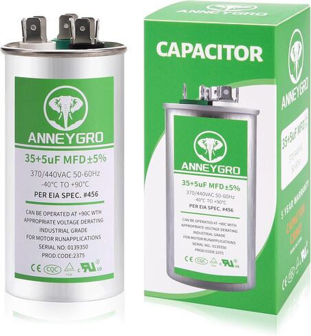 Capacitor Ac Capacitor Cbb65b 40+5 Uf 40/5 Mfd ±6% 370v/440v Dual Run Start Ac Capacitor 40/5 440 Volt,HVAC Capacitor,for Ac Unit Fan Motor Start Or Heat Pump Or Condenser Straight Cool in Saudi Arabia