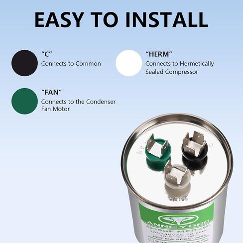 Capacitor Ac Capacitor Cbb65b 40+5 Uf 40/5 Mfd ±6% 370v/440v Dual Run Start Ac Capacitor 40/5 440 Volt,HVAC Capacitor,for Ac Unit Fan Motor Start Or Heat Pump Or Condenser Straight Cool in Saudi Arabia