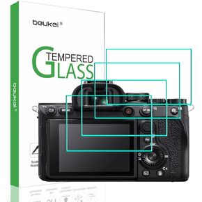 beukei (4 Pack) Designed for Sony Alpha A7R IV / A7R III / A7R II / A7 III / A7 II / A7S III / A7S II A7RIV A7RIII A7RII A7III A7II A7SIII A7SII Screen Protector Tempered Glass