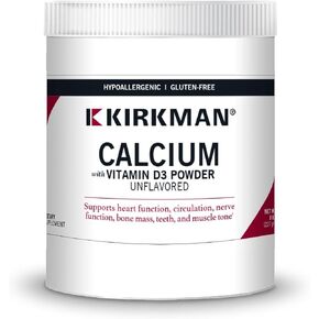 Kirkman - Calcium with Vitamin D3 Powder - 8 oz - Essential Minerals - Helps Maintain Strong Bones - Unflavored