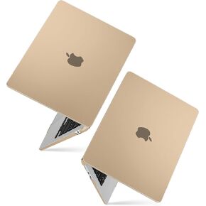DONGKE Ultra Slim Hard Shell Case for MacBook Air 15.3 inch M3 A3114 M2 A2941 with Retina XDR Display & Touch ID [2024 2023 Released] - Protective Cover [Sturdy Shockproof] [Matte Golden Clear]