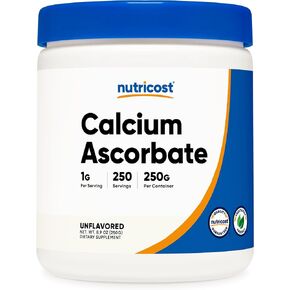 Nutricost Calcium Ascorbate Powder 250G (Unflavored, 250 Servings) - Vitamin C and Calcium Complex, Non-GMO, Vegan