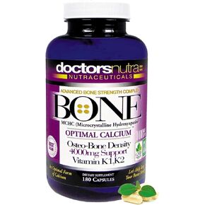 Calcium 1000 Milligrams with 4000 Milligrams MCHC for Complete Calcium Maximum Bone Strength Support Plus K1, K2, Magnesium, Vitamin D, Zinc, Glucosamine, and More