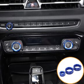 Fit for Toyota Supra GR A90 A91 MK5 2019-2024 Air Conditioner and Volume Knob Cover, Aluminum Alloy Air Conditioner Volume Tune Button Cover Trim, 3PCS (Red)