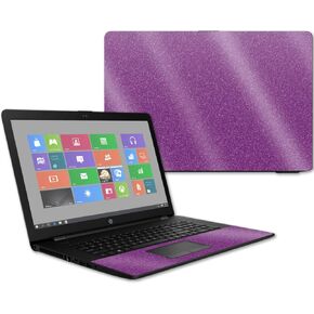 MightySkins Glossy Glitter Skin for HP 17t Laptop 17.3" (2017) - Purple | Protective, Durable High-Gloss Glitter Finish | Easy to Apply, Remove, and Change Styles | Made in The USA