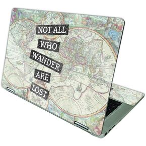 MIGHTY SKINS Glossy Glitter Skin Compatible with HP Chromebook x360 14 (2021) - Who Wander Protective, Durable High-Gloss Glitter Finish Easy to Apply, Remove, and Change Styles Made in The USA