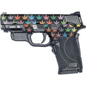 MightySkins Glossy Glitter Skin Compatible with Smith & Wesson M&P 9mm Shield EZ M2.0 - Sticky Icky Icky | Protective, Durable High-Gloss Glitter Finish | Easy to Apply | Made in The USA