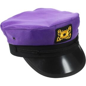 Captain Hat Adjustable Yacht Hat Hat Sailor Cap Boat Cap Nautical Party Captains Cosplay Costume for Men Women Purple