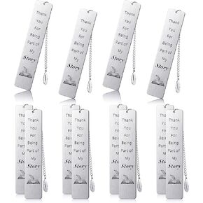 Sabary 12 Pcs Thank You Appreciation Gift Graduation for Women Men Bookmark with Tassel First Day of School Bookmarks for Male Female Friend Book Lover Teacher