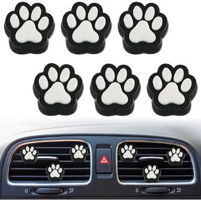 6 Pcs Dog Paw Air Vent Clips, Cute Dog Cat Print Car Air Fresheners Vent Clips Funny Car Decoration Car Interior Decor Car Accessories for Women Men