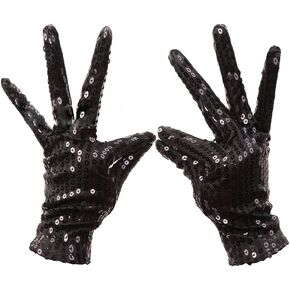 BXT Unisex Cosplay Sequin Gloves for Stage Performance Halloween Xmas Birthday Party