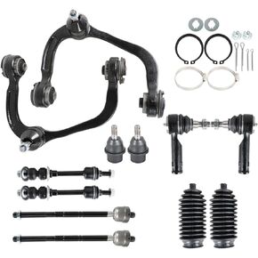 12pc Front Upper Control Arm Tie Rod Sway Bar Kit Replacement for F-150 2005-2008 Replacement for Mark LT 2006-2008