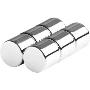 Round Cylinder Magnets 1/2 inch - 6pcs Strong Magnetic Holder Lifter Tool Universal Fastener 12mm Circular Cylindrical Magnet N48
