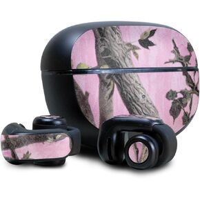 غلاف من ألياف الكربون متوافق مع سماعات الأذن Bose Ultra Open - Pink Tree Camo - غطاء لاصق واقٍ من الفينيل 3M ممتاز - سهل الاستخدام | صُنع في الولايات المتحدة الأمريكية بواسطة MightySkins