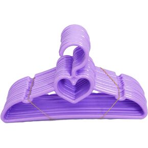 Brittany's My 12 Lavender Heart Hangers for 18 Inch Girl Doll Clothes - 18 Inch Doll Clothes Hangers