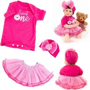 Aori Reborn Baby Doll Clothes - Outfit Accessories Set for 20-24 inch Realistic Newborn Toy Dolls