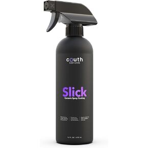 Couth Slick - Ceramic Spray Coating | SiO2 Hydrophobic Detail Wax Sealant for Cars, Trucks, SUV | 6 Months of UV Protection, Water Beading, Dirt Repelling for Paint, Glass, Wheels, Plastic - 16 ounces