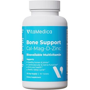 VitaMedica | Bone Support | Supplement for Bones and Joints | Calcium | Magnesium | Vitamin D & Vitamin K | Boron | Chelated Minerals | Bone Support | Natural Sleep | Made in USA | 90 Ct | 30 Servings