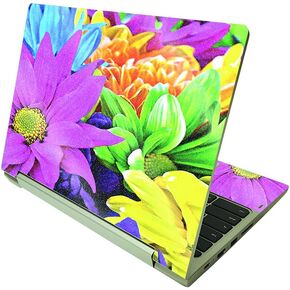 MightySkins Glossy Glitter Skin Compatible with Lenovo IdeaPad Flex 3 Chromebook 2-in-1 11.6" (2021) - Bouquet | Protective, Durable High-Gloss Glitter Finish | Easy to Apply | Made in The USA