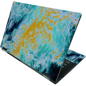 MightySkins Skin Compatible with Lenovo IdeaPad Flex 5 2-in-1 15" (2021) - Aqua Swirl | Protective, Durable, and Unique Vinyl Decal wrap cover | Easy to Apply and Change Style | Made in The USA