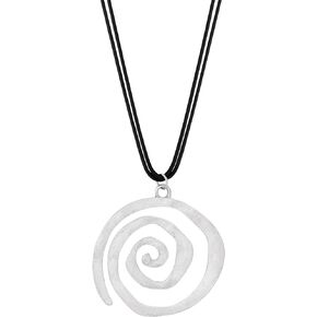 Grunge Edgy Alt Spiral Cord Necklace Jewelry for Women
