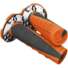 Scott Deuce 2 Off-Road Motorcycle Hand Grips - Neon Orange/Black/One Size