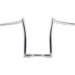 MoKitDora Sportster Dyna Softail 10" Rise Ape Hangers 1.25" Fat 1" مشبك المقود قضبان Meathook لـ Harley XL 883/1200,1994-up Road King & 1998-2013 Road Glide، أسود لامع in Kuwait