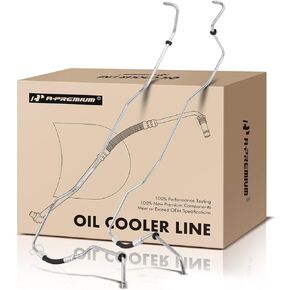 A-Premium Inlet and Outlet Automatic Transmission Oil Cooler Line Hose Assembly Compatible with Jeep Wrangler 2007-2011 V6 3.8L Replace# 55056624AD