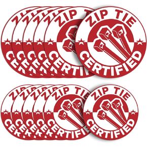 12pcs Zip Tie Certified Stickers, 2in 3in Hard Hat Electrician Stickers Funny Mechanic Stickers Decorative Hardhat Decals Construction Work Blue Collar Stickers for Helmet Water Bottle Laptop