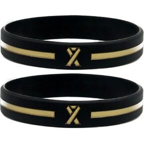 Gold Awareness Ribbon Wristbands (6-pack), Silicone Rubber in Kuwait