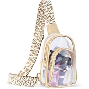 Clear Sling Bag, Clear Bag for Stadium Events for Women, Clear Crossbody Bag for Stadium Approved