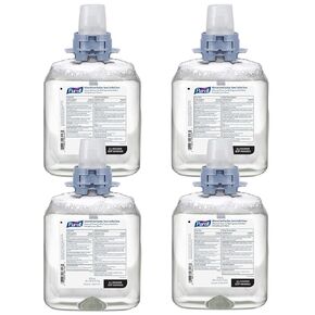 PURELL Advanced Green Certified Instant Hand Sanitizer Foam, Fragrance Free, EcoLogo Certified, 1200 mL Refill for PURELL CS4 Manual Hand Sanitizer Dispensers (Pack of 4) - 5191-04