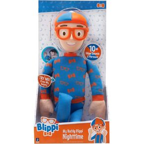 Blippi Nighttime Feature Plush, Includes 16-Inch Nighttime Feature Plush with 11 Unique Sounds and Phrases in Kuwait